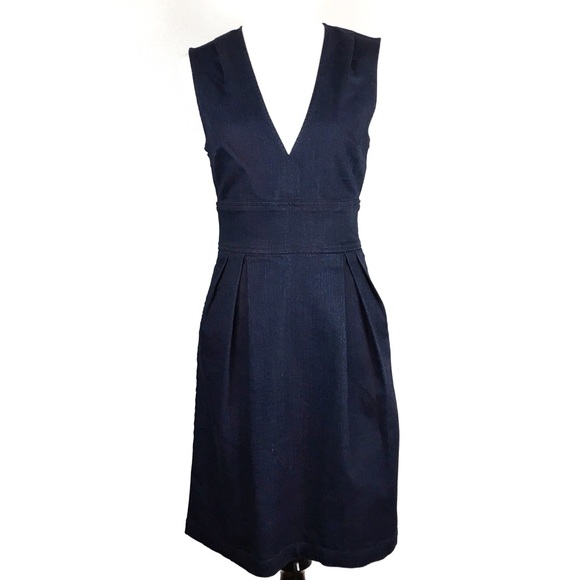 Adam by Adam Lippes Dresses & Skirts - Adam Lippes | Deep V-Neck Denim Dress w/ Pockets